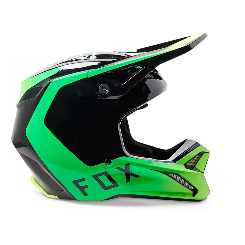 Casco Moto V1 Dpth Negro/Verde Fox