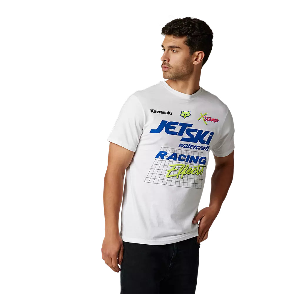 Polera Lifestyle Kawasaki Wet 'N' Wild Blanco Fox - Rideshop