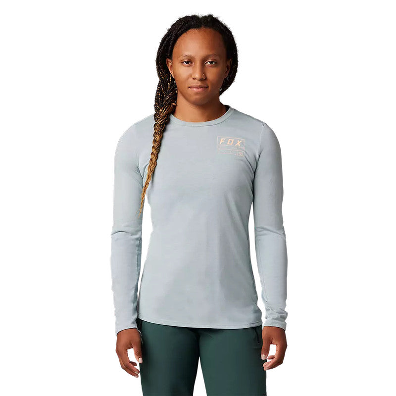 Polera Bicicleta Mujer Manga Larga Ranger Drirelease® Gris Fox