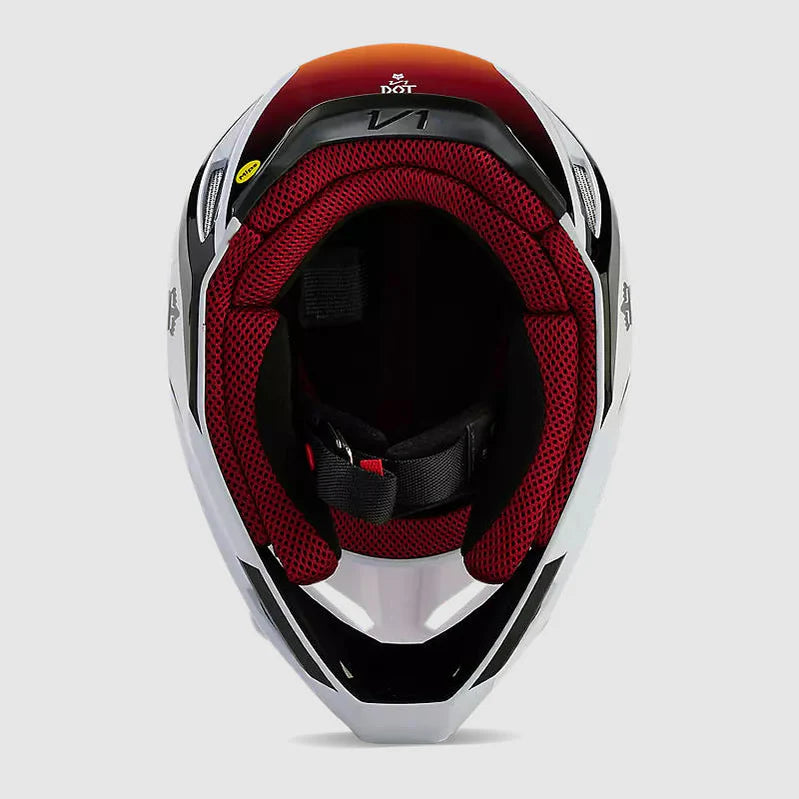 Casco Moto Fox V1 Flora Blanco/Negro