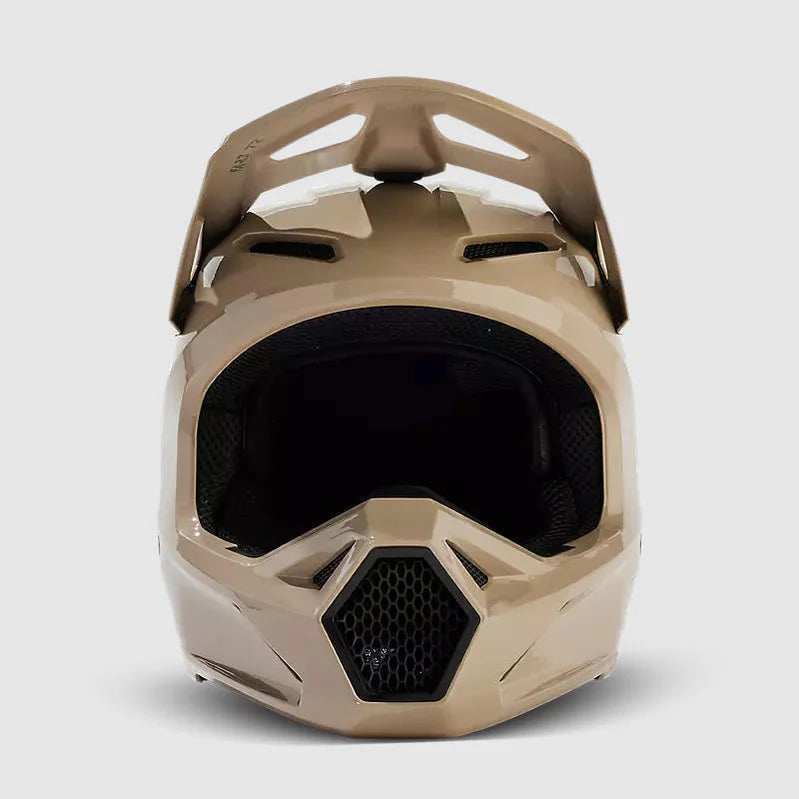 Casco Moto Fox V1 Solid Cafe Claro