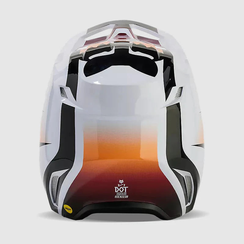 Casco Moto Fox V1 Flora Blanco/Negro
