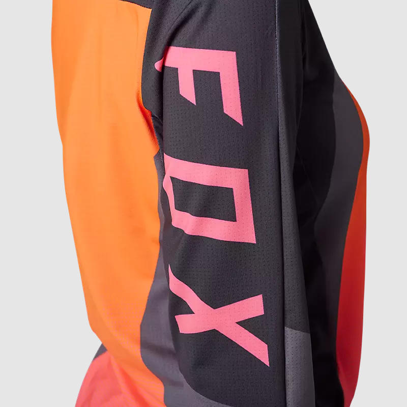 Polera Moto Mujer Ranger Drive Krux SXS Con Cuello Naranjo Fox