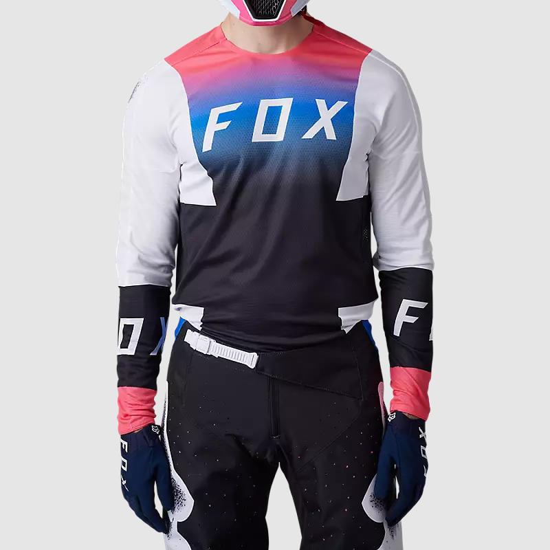 Polera Moto 360 Horyzn Negro/Blanco/Rosado Fox