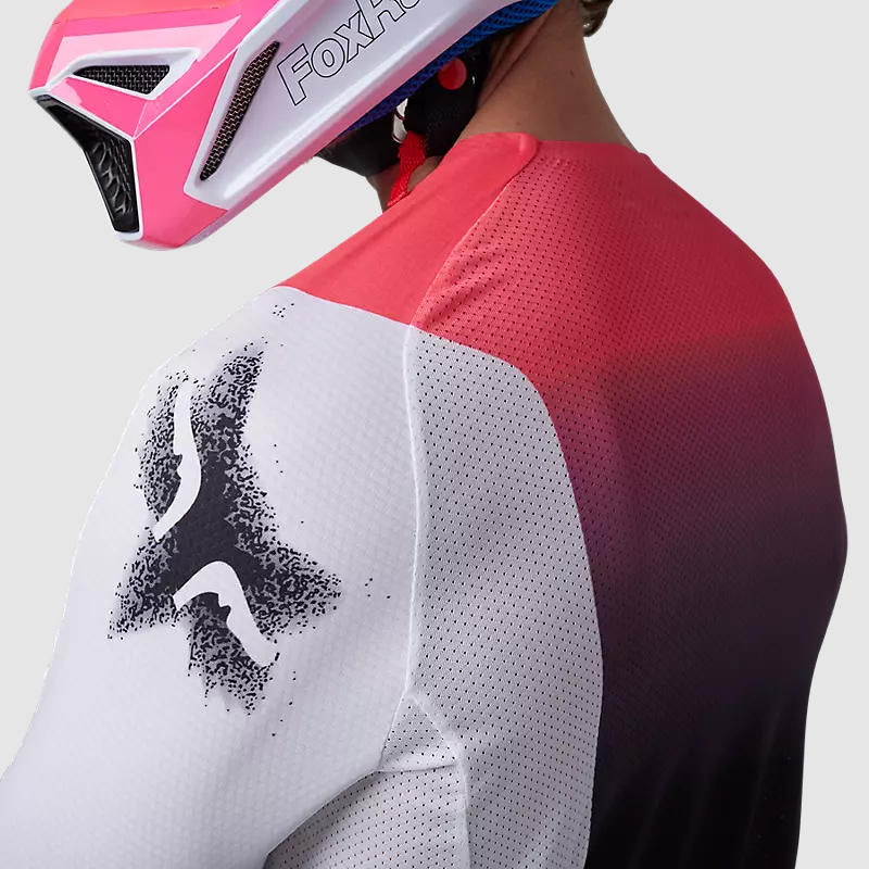 Polera Moto 360 Horyzn Negro/Blanco/Rosado Fox