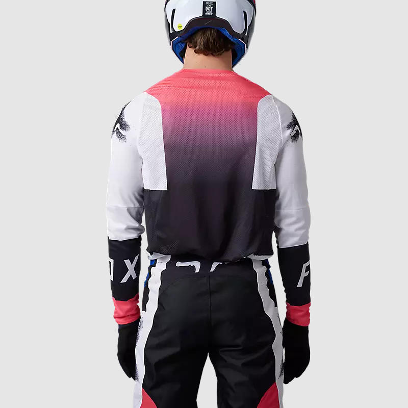 Polera Moto 360 Horyzn Negro/Blanco/Rosado Fox