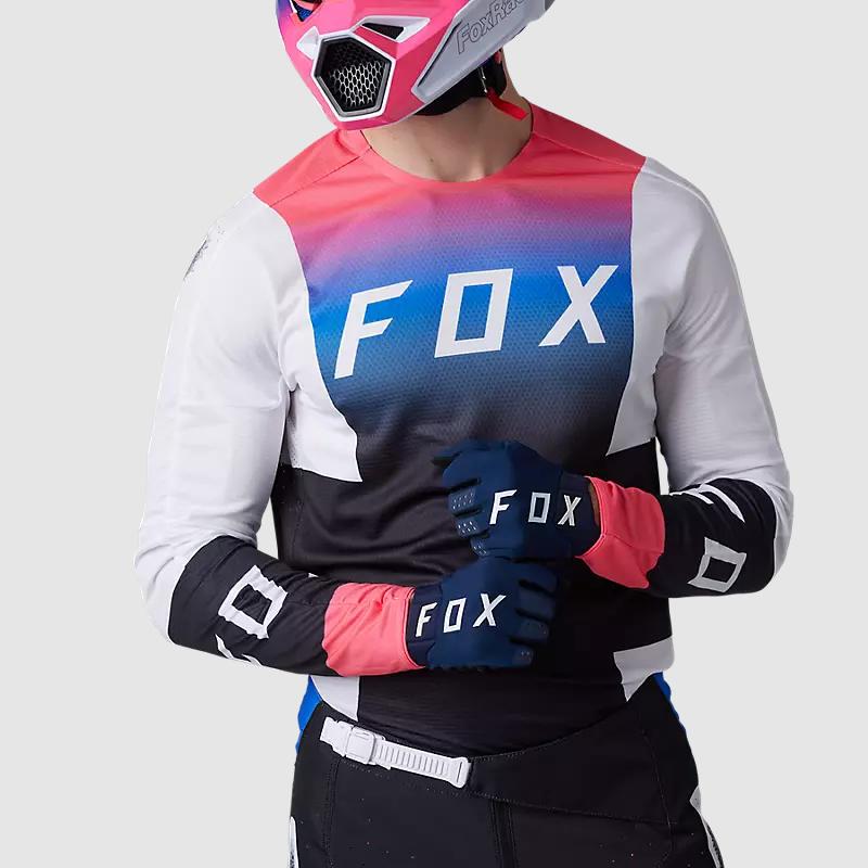 Polera Moto 360 Horyzn Negro/Blanco/Rosado Fox