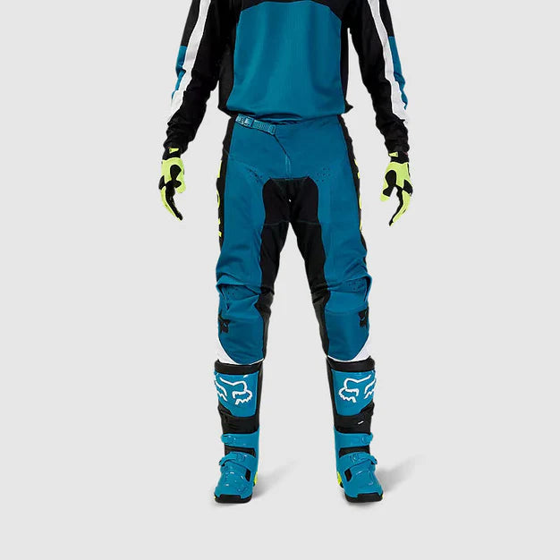 Pantalon Moto 180 Nitro Azul Petroleo Fox - Rideshop