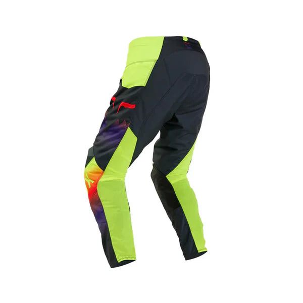 Pantalon Moto Fox 180 Flora Negro/Amarillo - Rideshop