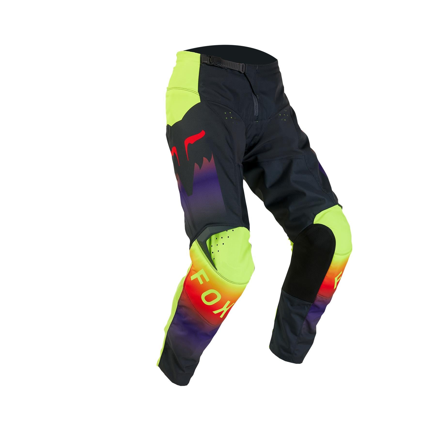 Pantalon Moto 180 Flora Negro/Amarillo Fox