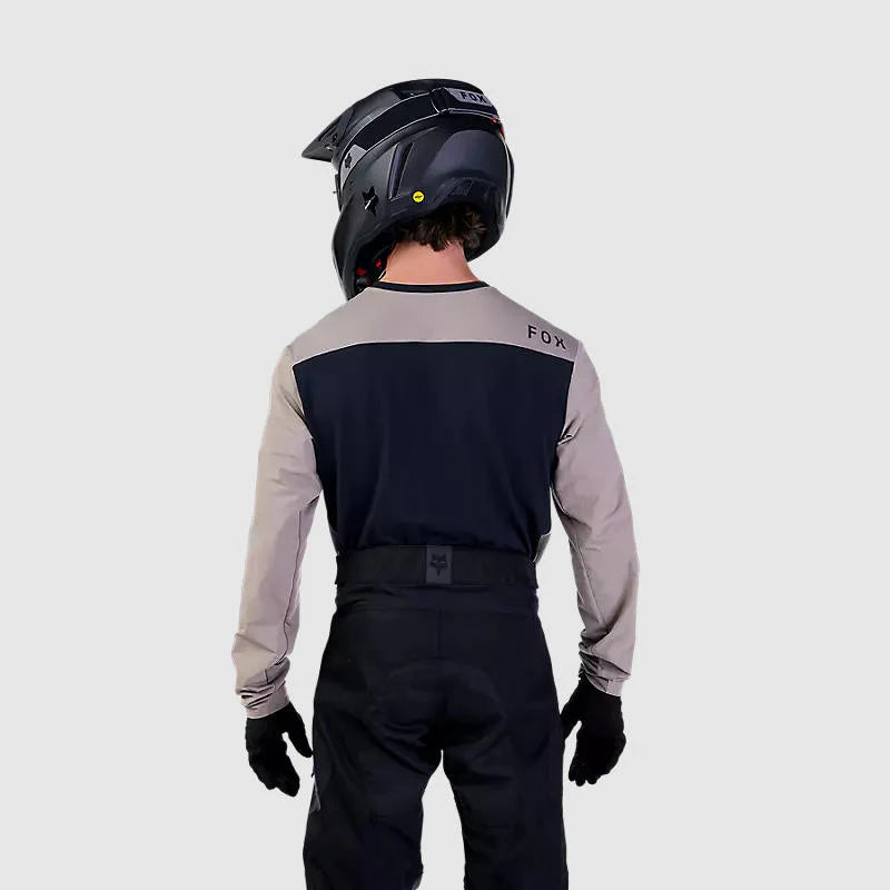 Polera Moto Defend Off Road Manga Larga Cafe Claro Fox - Rideshop