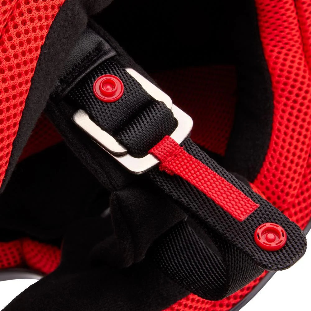 Casco Moto V1 Interfere Gris/Rojo Fox - Rideshop