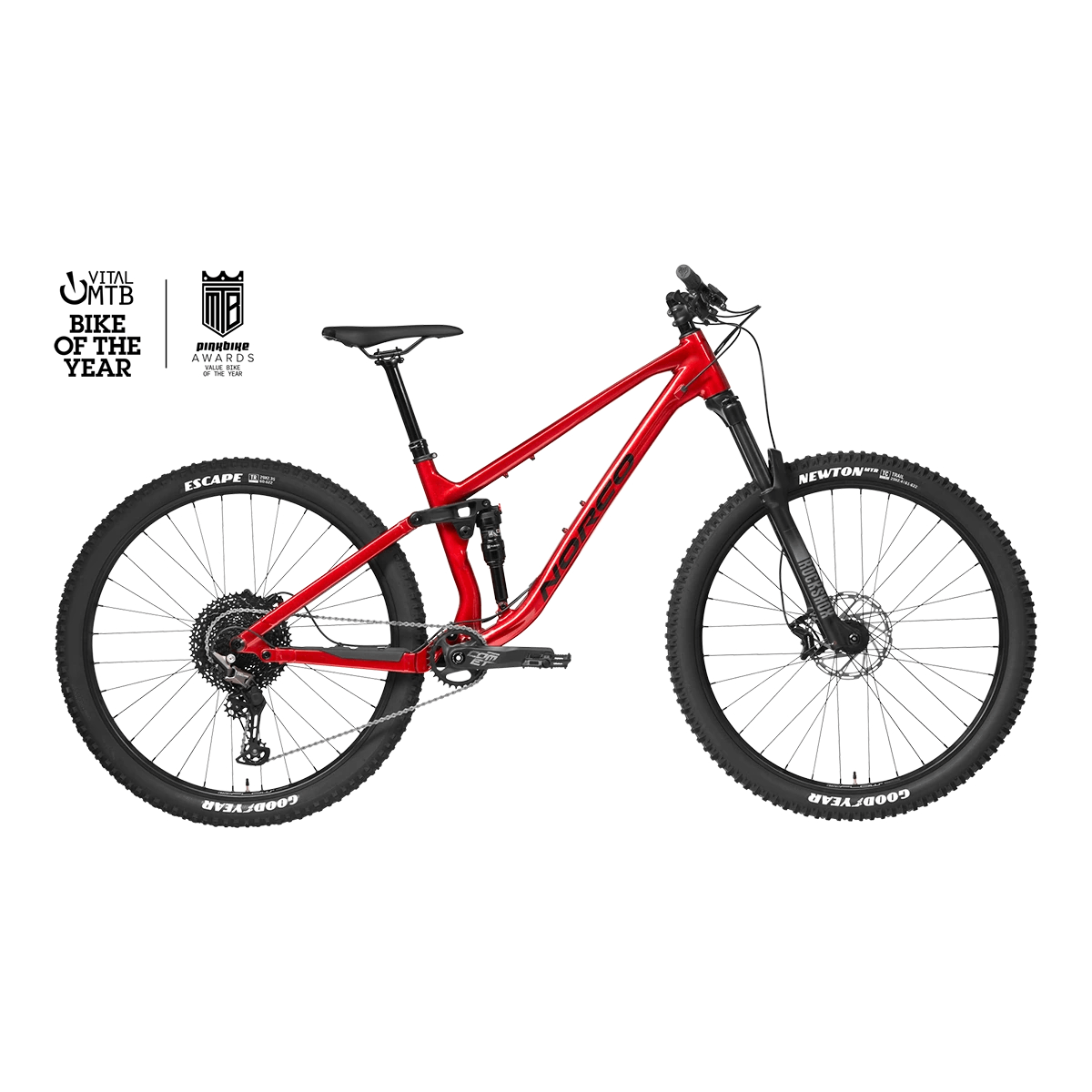 Bicicleta Enduro Norco Fluid FS 4 Aro 29 Rojo Negro