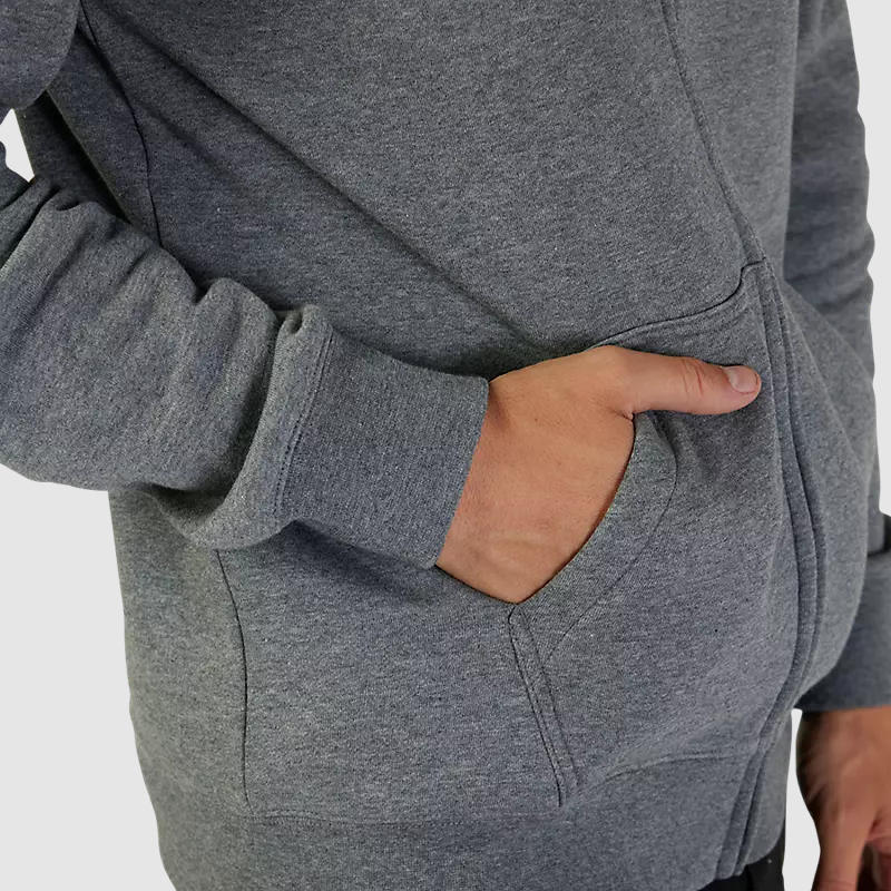 Poleron Lifestyle Absolute Zip Gris/Negro Fox