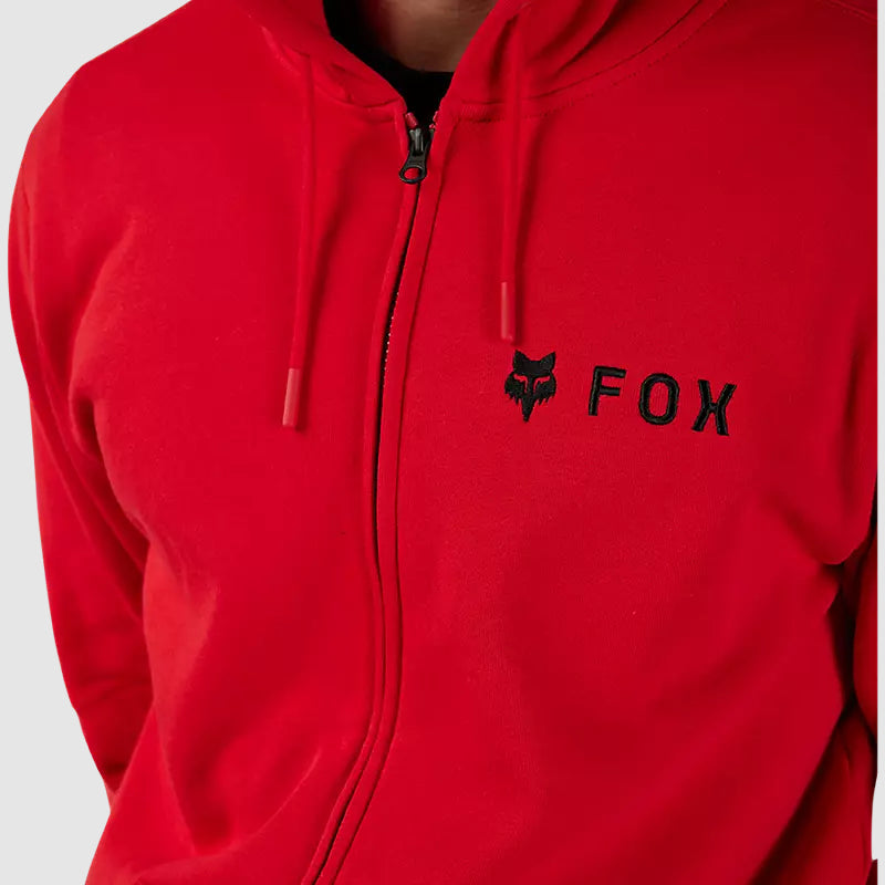Poleron Lifestyle Absolute Zip Rojo/Negro Fox