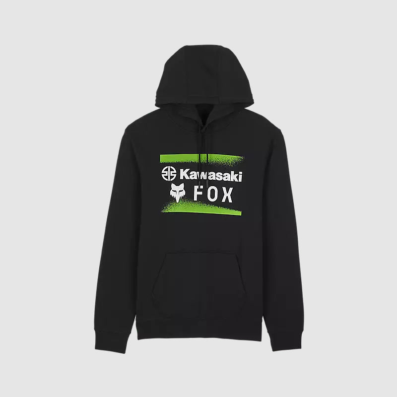 Poleron Lifestyle Canguro Fox x Kawasaki Negro Fox