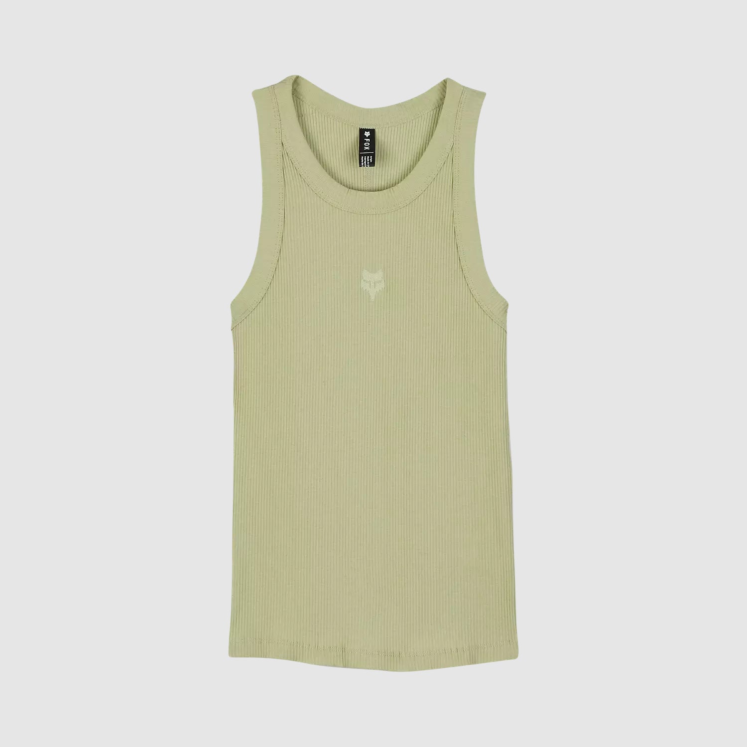 Polera Fox Lifestyle Mujer Wordmark Rib Tank | Verde Cactus - Rideshop