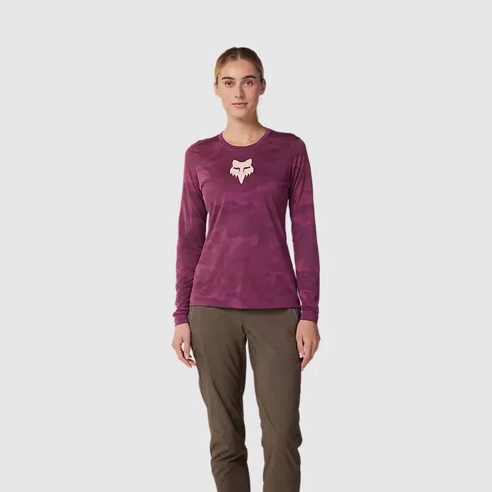 Polera Bicicleta Mujer Ranger TruDri™ Manga Larga Morado Fox - Rideshop