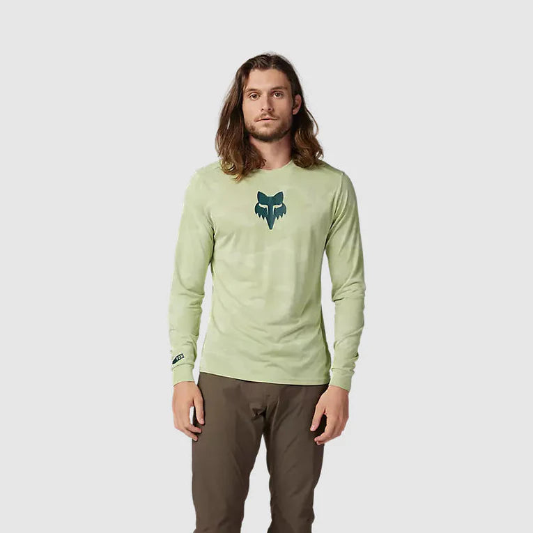 Polera Bicicleta Fox Ranger TruDri™ Manga Larga | Verde - Rideshop
