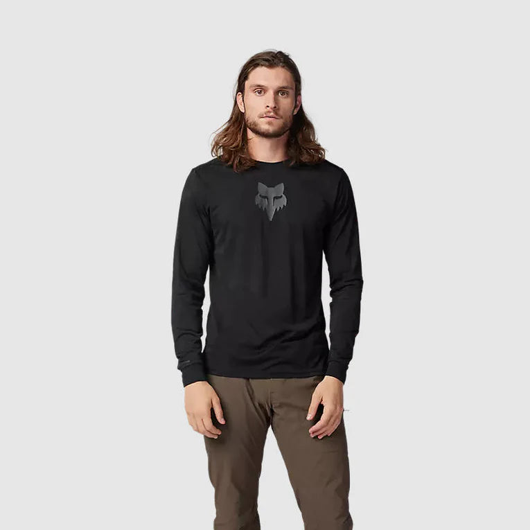 Polera Bicicleta Ranger TruDri™ Manga Larga Negro Fox - Rideshop