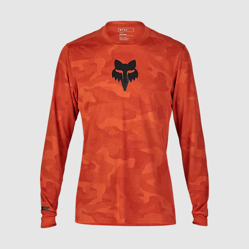 Polera Bicicleta Ranger TruDri™ Manga Larga Naranjo Fox - Rideshop