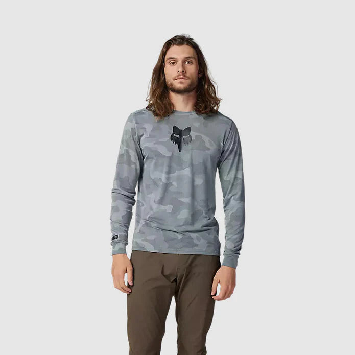 Polera Bicicleta Ranger TruDri™ Manga Larga Gris Fox - Rideshop