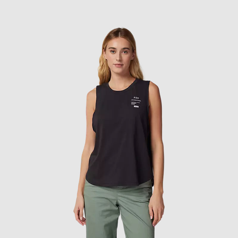 Polera Lifestyle Mujer Numerical Biker Negro Fox