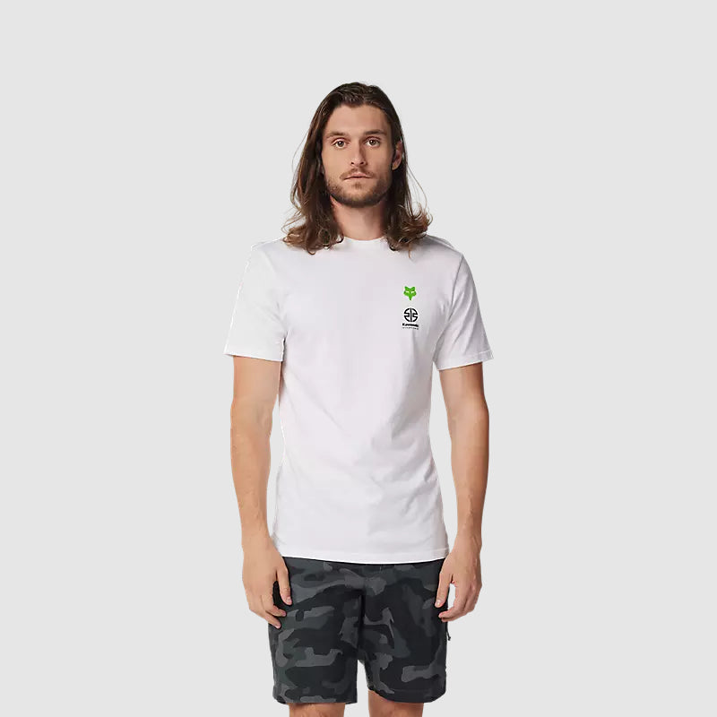 Polera Lifestyle Fox x Kawasaki II Blanco Fox