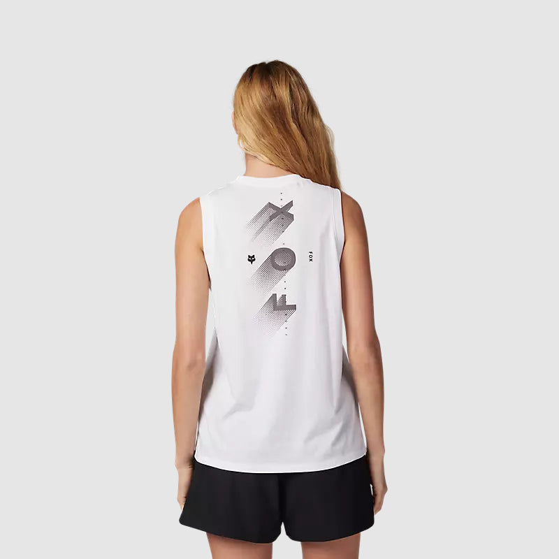 Polera Lifestyle Mujer Wayfaring Biker Blanco Fox