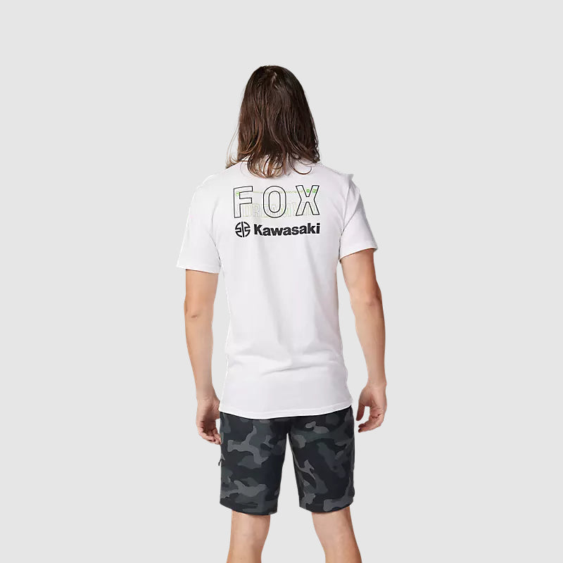 Polera Lifestyle Fox x Kawasaki II Blanco Fox