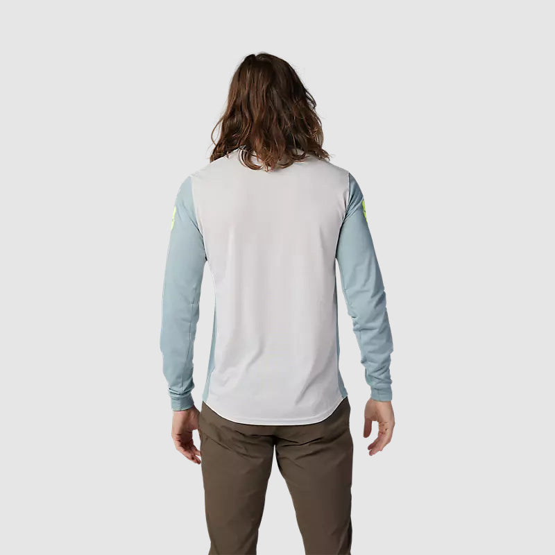 Polera Bicicleta Ranger Aviation Drirelease Manga Larga Celeste Fox