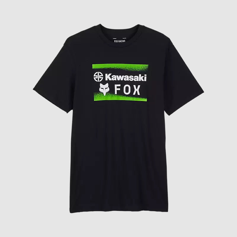 Polera Lifestyle Fox x Kawasaki Negro Fox