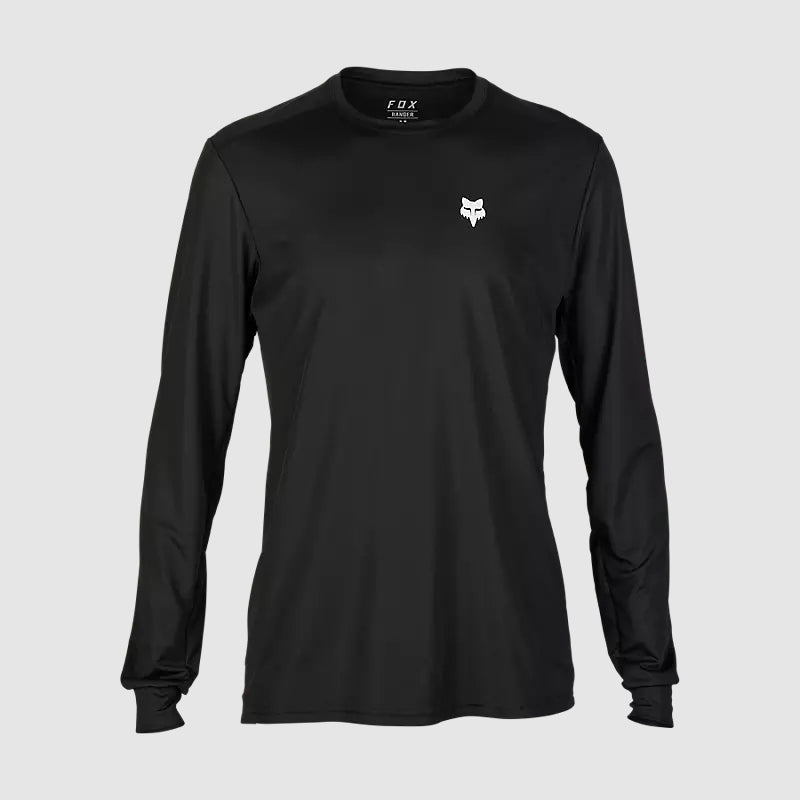 Polera Bicicleta Ranger Wayfaring Manga Larga Negro Fox