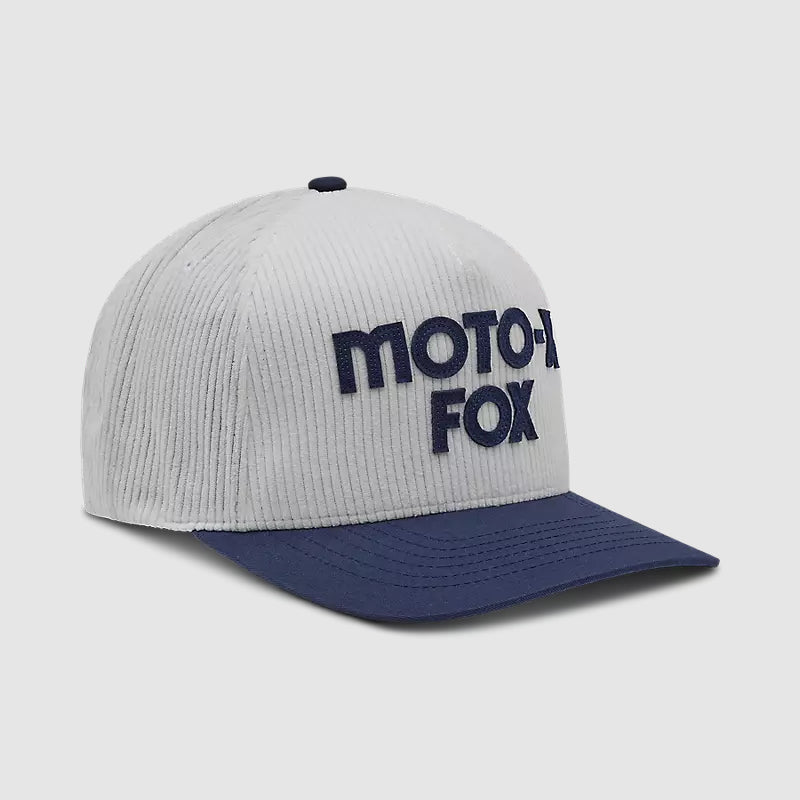 Gorro Jockey Lifestyle Mujer Moto-X Corduroy Gris/Azul Fox