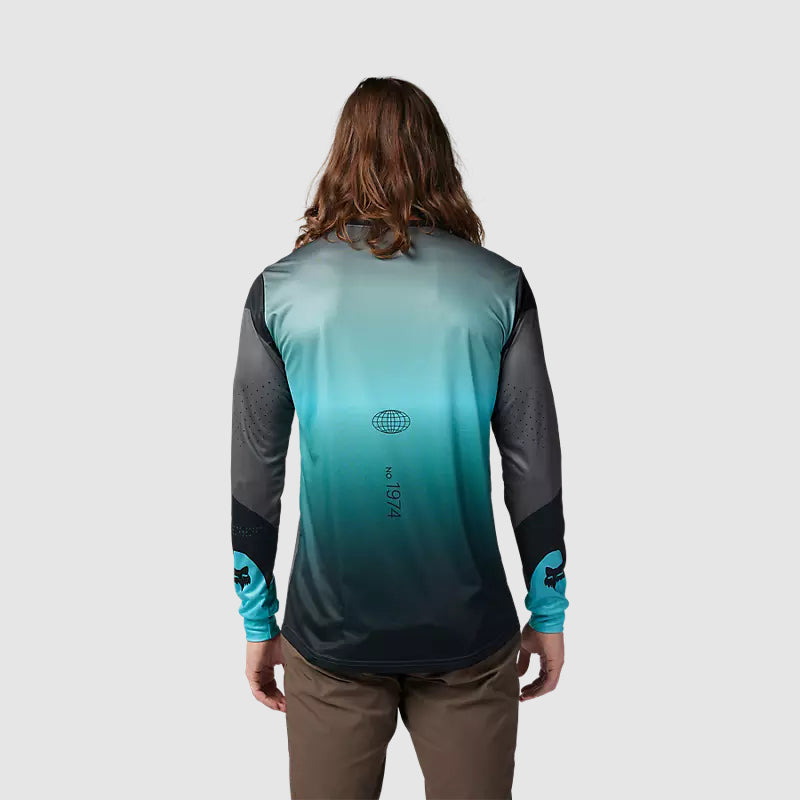 Polera Bicicleta Ranger Revise Manga Larga Celeste/Gris Fox