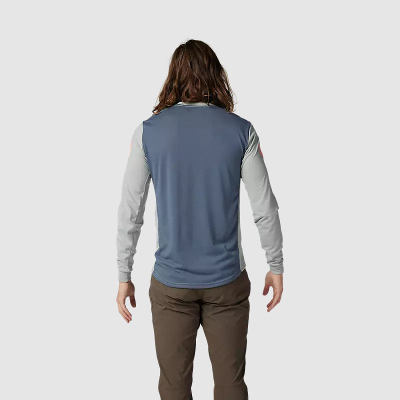 Polera Bicicleta Ranger Aviation Drirelease Manga Larga Gris Fox