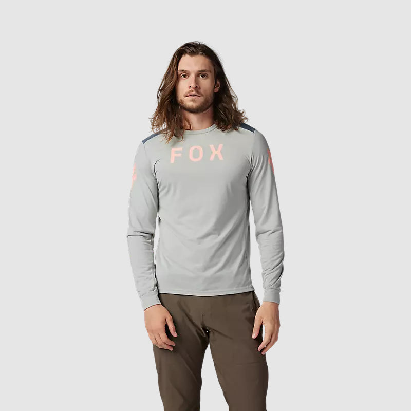 Polera Bicicleta Ranger Aviation Drirelease Manga Larga Gris Fox
