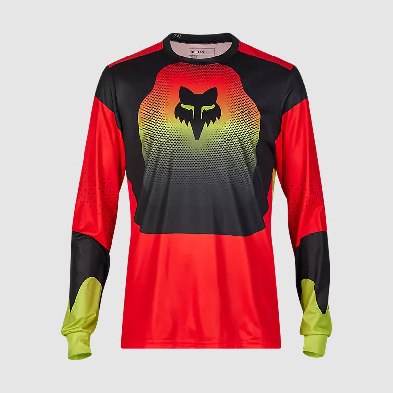 Polera Bicicleta Ranger Revise Manga Larga Rojo/Amarillo Fox