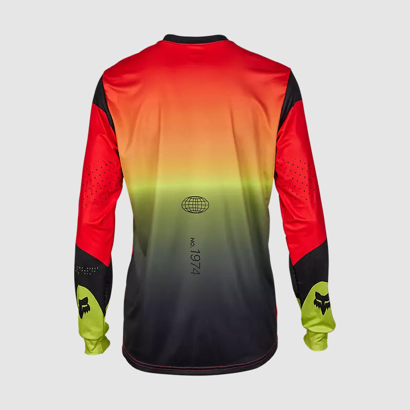 Polera Bicicleta Ranger Revise Manga Larga Rojo/Amarillo Fox