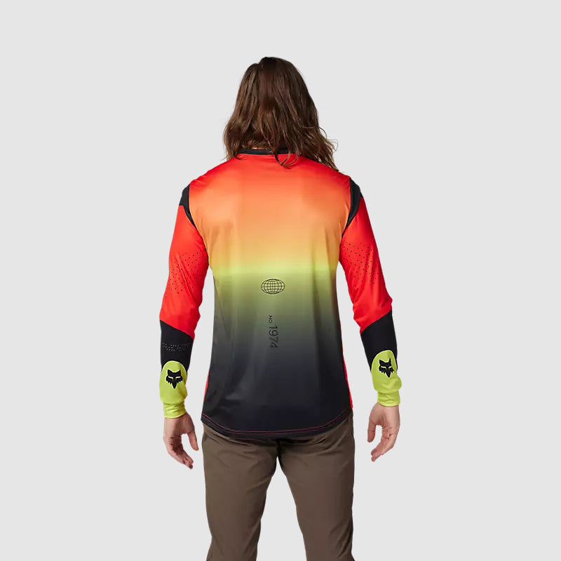 Polera Bicicleta Ranger Revise Manga Larga Rojo/Amarillo Fox