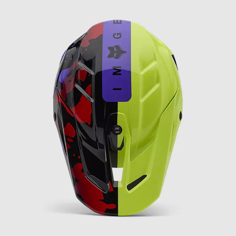 Casco Moto Fox V3 Throttle Amarillo/Negro