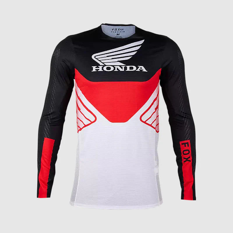 Polera Moto Fox Flexair Honda Rojo/Blanco