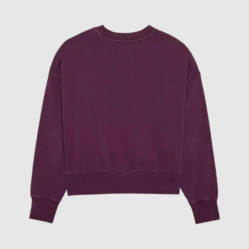 Poleron Lifestyle Mujer Fox Wordmark Oversized Burdeo