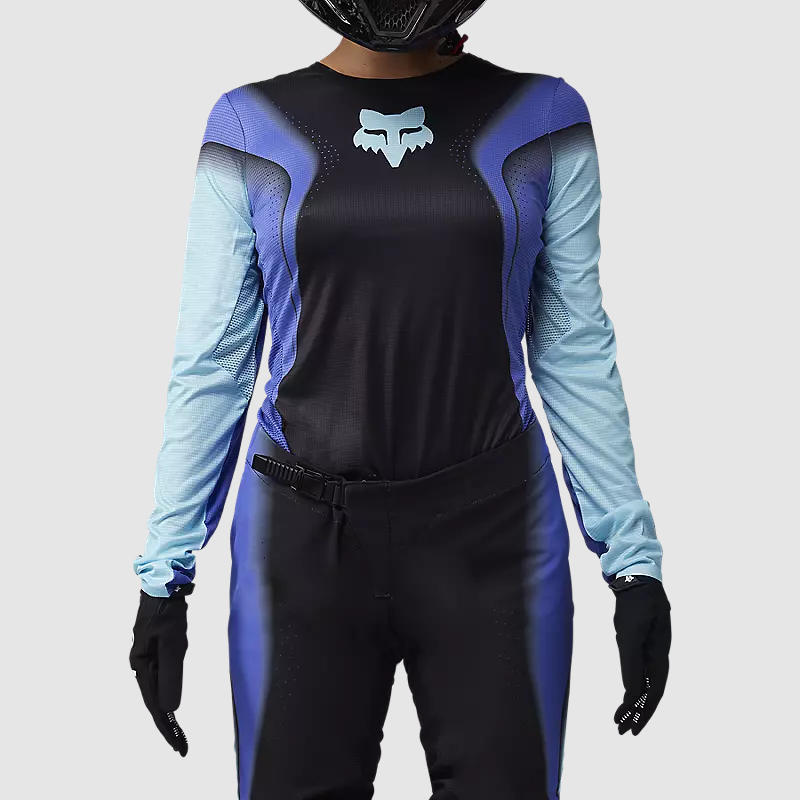 Polera Moto Mujer Flexair Infinite Azul/Negro Fox