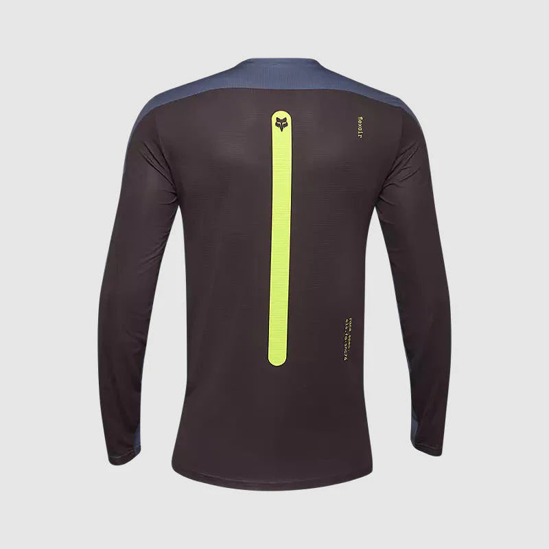Polera Bicicleta Flexair Fox Aviation Manga Larga Gris