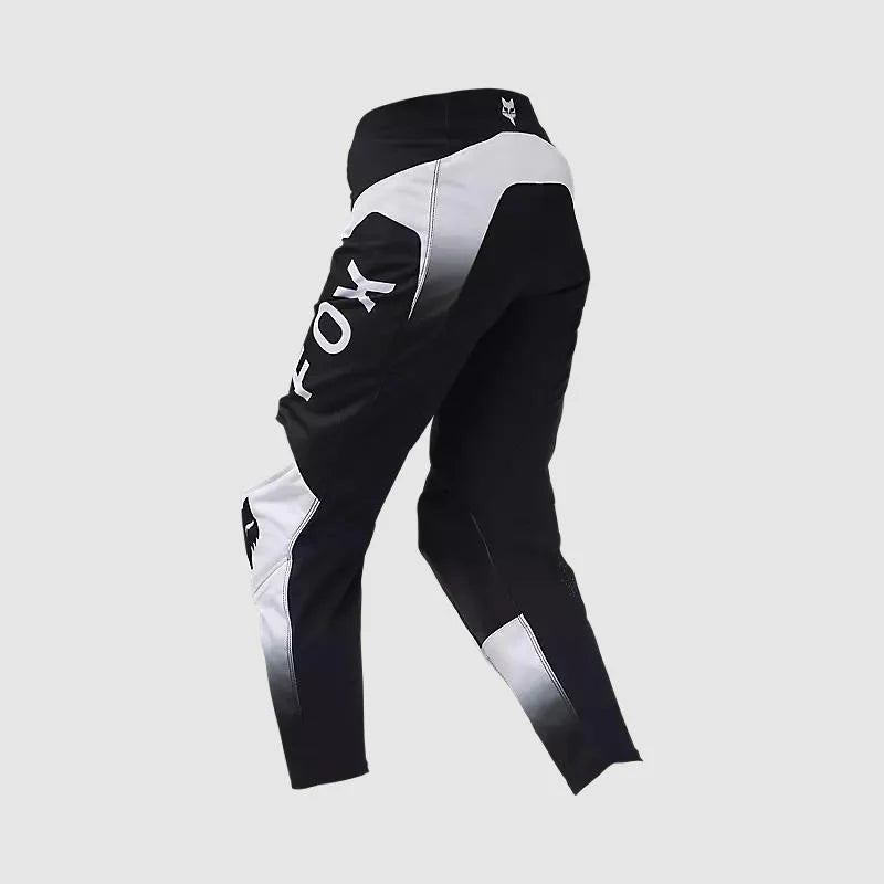 Pantalon Moto Niño Fox 180 Lean Negro/Blanco