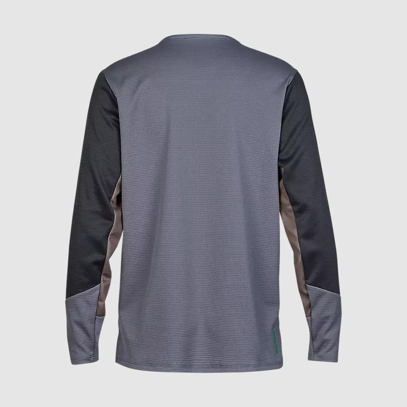 Polera Bicicleta Niño Defend Manga Larga Gris Fox
