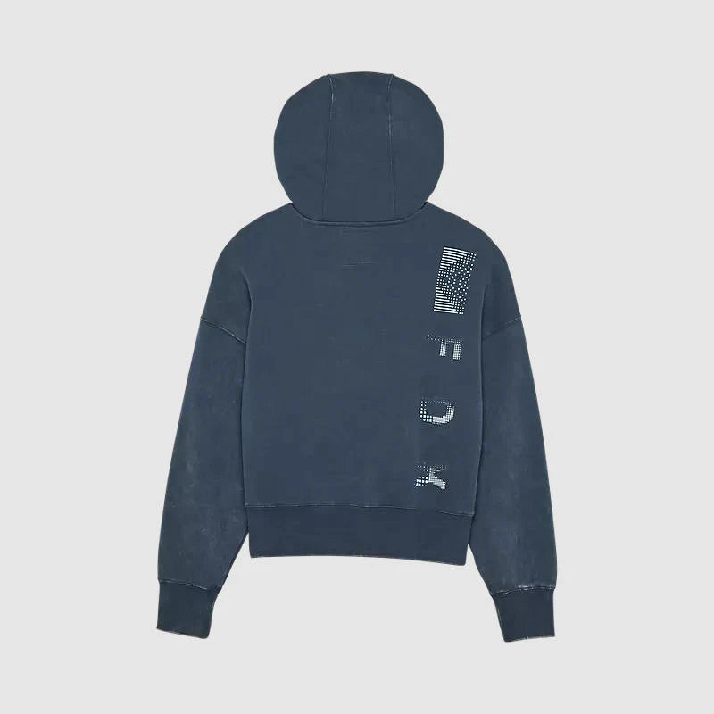 Poleron Lifestyle Mujer Fox Canguro Throttle Oversized Azul