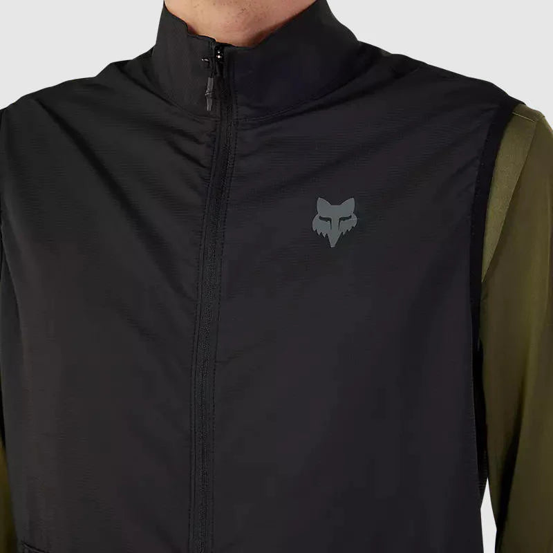 Chaqueta Fox Cortavientos Bicicleta Ranger Sin Mangas Negro