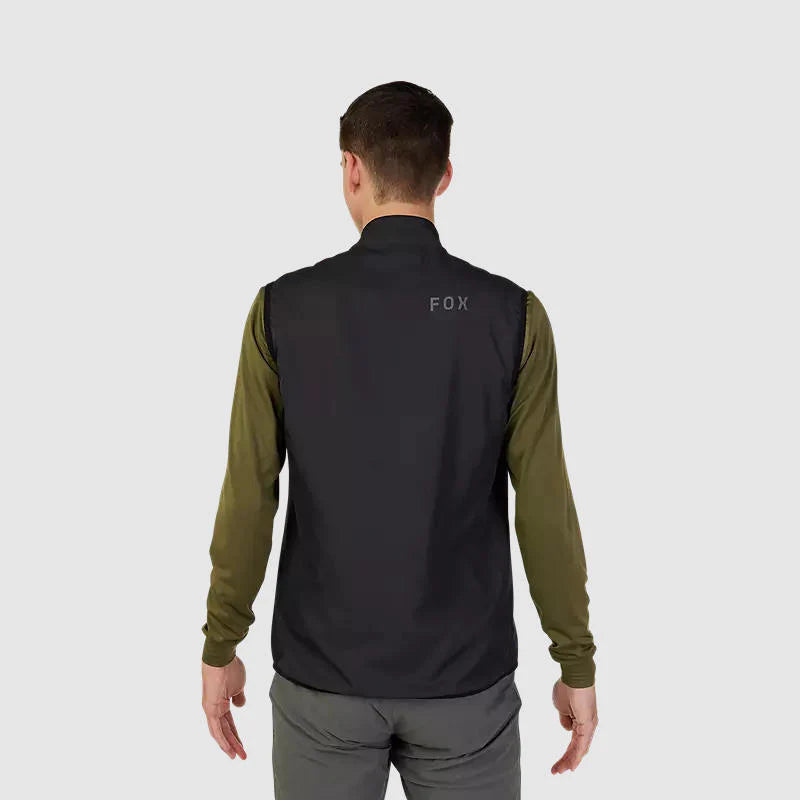 Chaqueta Fox Cortavientos Bicicleta Ranger Sin Mangas Negro